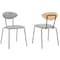 Armen Living Neo Modern Gray Fabric and Black Metal Dining Room Chairs, PK2 LCNESIBLGR - alternate 1